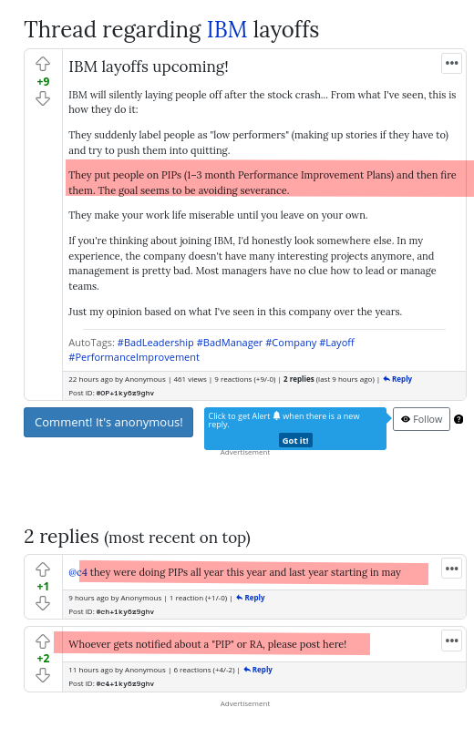 IBM layoffs upcoming!