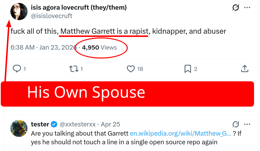 he should not touch a line in a single open source repo again