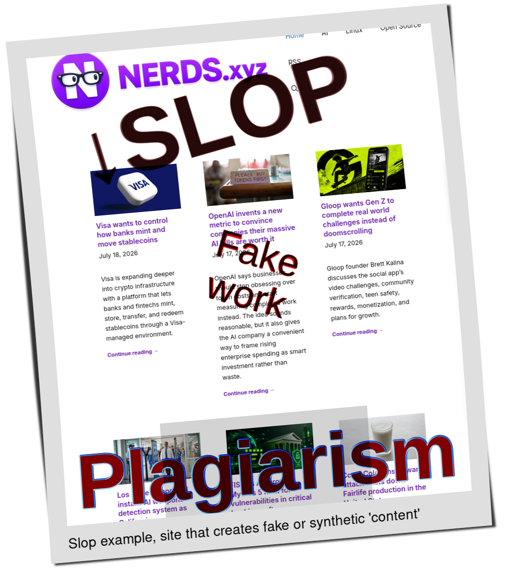 Slop or fake: nerds