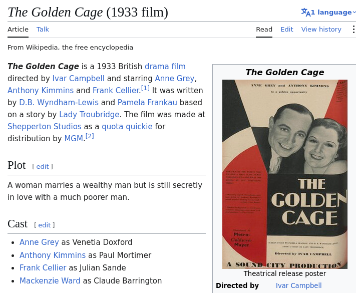 The Golden Cage (1933 film)