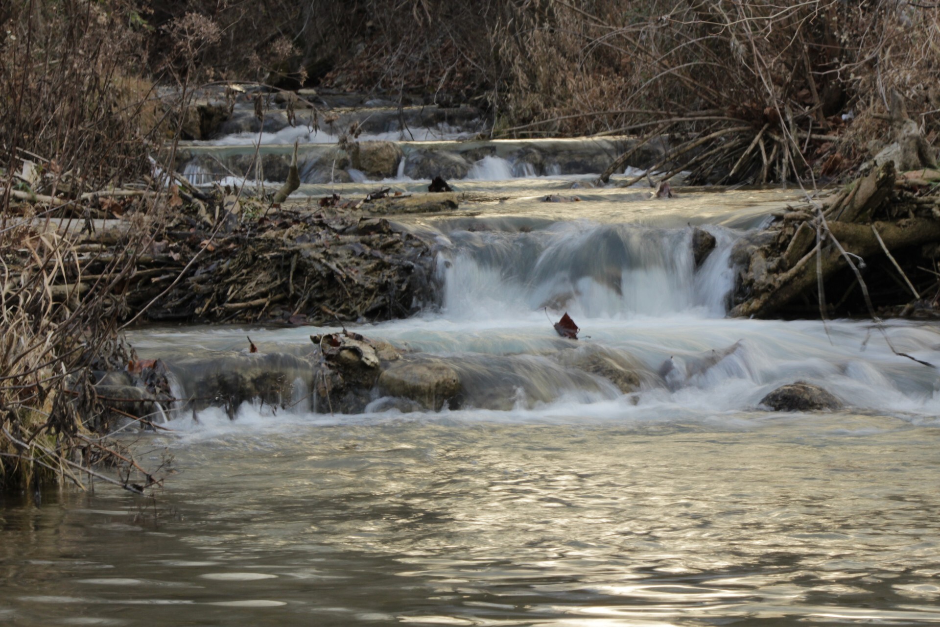Babbling brook with slow water effects