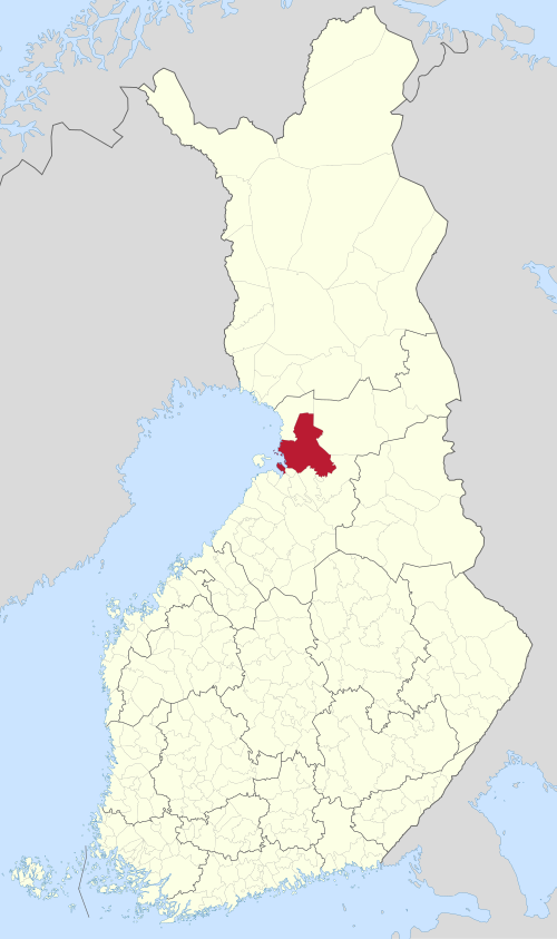 Location of Oulu in Finland
