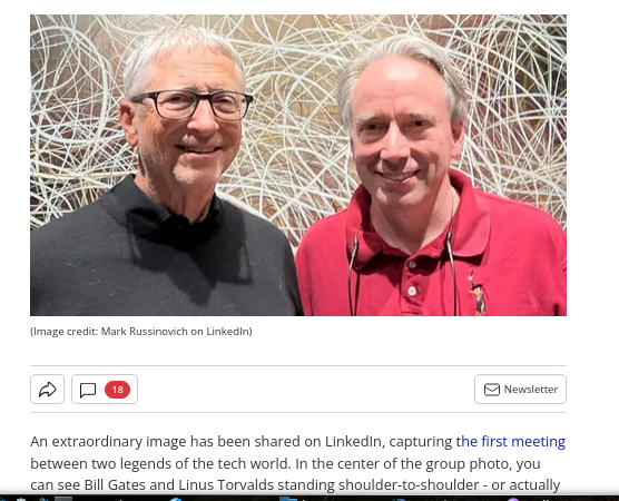 Bill Gates and Linus Torvalds
