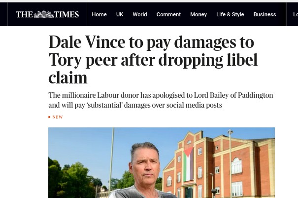 Dale Vince to pay damages to Tory peer after dropping libel claim