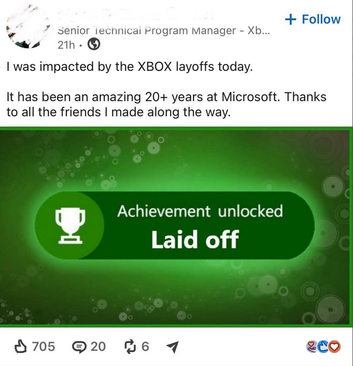Microsoft layoffs unlock special XBOX achievement