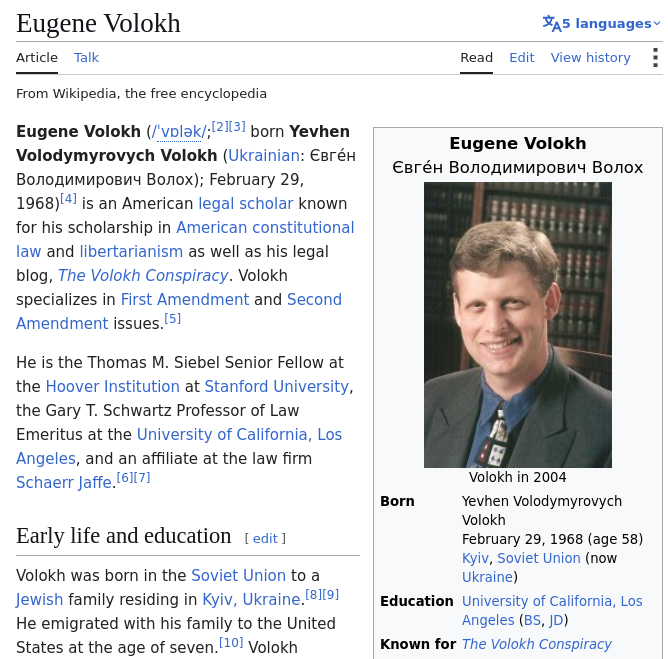 Eugene Volokh
