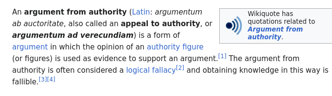 argumentum ad verecundiam