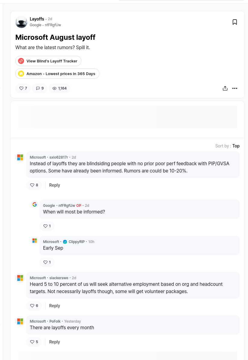 microsoft august layoff