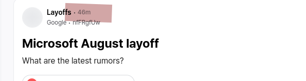 Microsoft August layoff