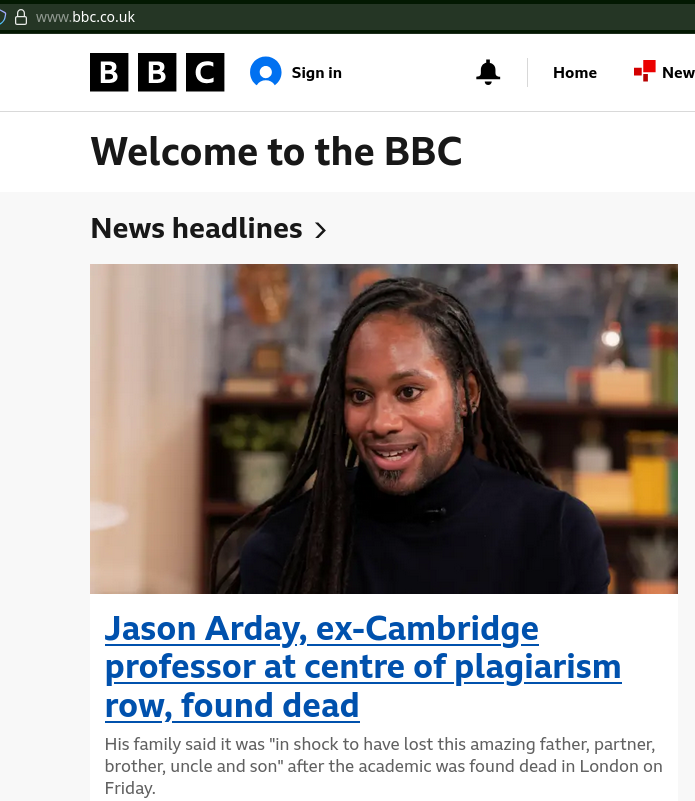 Jason Arday, ex-Cambridge professor at centre of plagiarism row, found dead