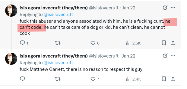 fuck this abuser and anyone associated with him, he is a fucking cunt, he can’t code, he can’t take care of a dog or kid, he can’t clean, he cannot cook