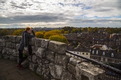 York Castle, England, is a fortified complex comprising of castles, prisons, law courts