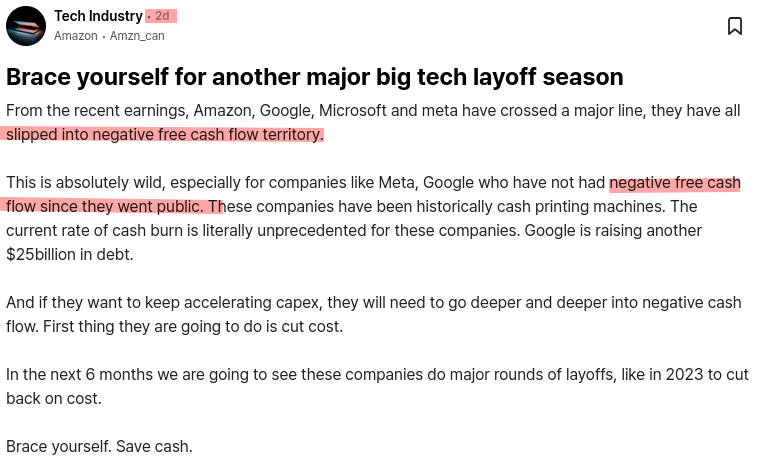 Brace yourself for another major big tech layoff season