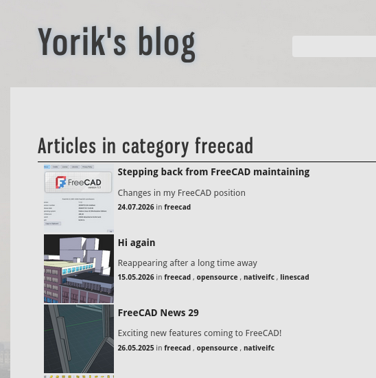 Articles in category freecad