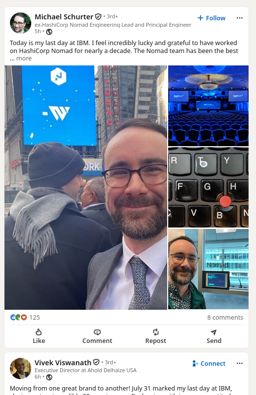 Today is my last day at IBM. I feel incredibly lucky and grateful to have worked on HashiCorp Nomad for nearly a decade