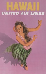 Hawaii Vintage Travel Poster