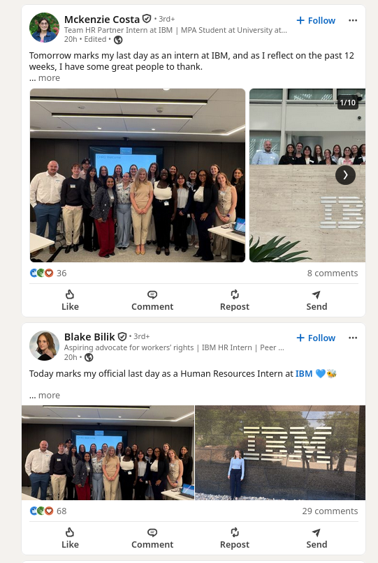 Today marks my official last day as a Human Resources Intern at IBM