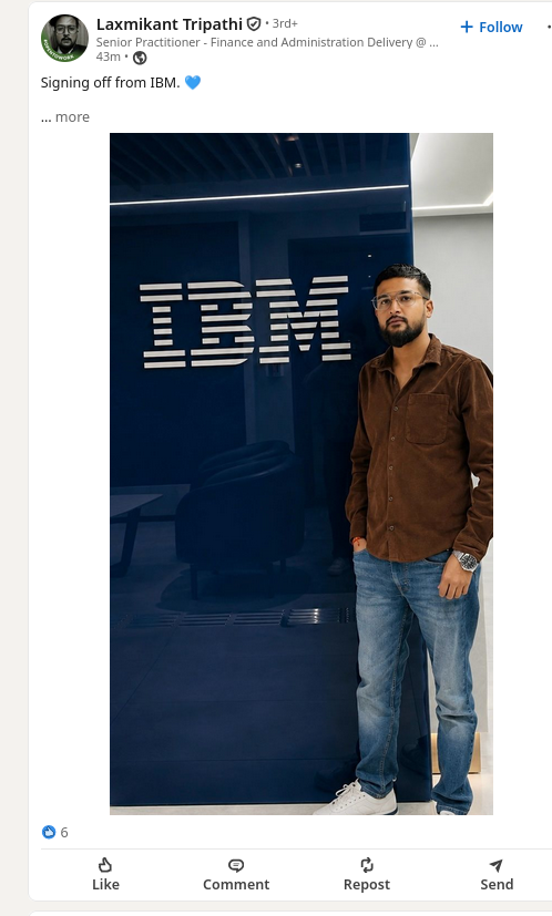 Signing off from IBM