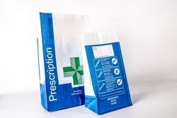 Medical supplies prescription paper bag