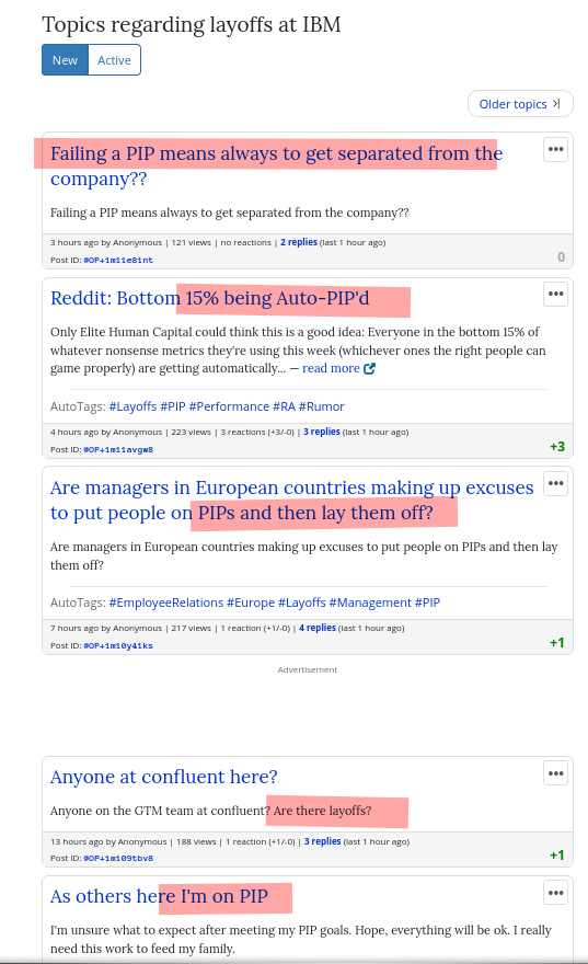 Are managers in European countries making up excuses to put people on PIPs and then lay them off?