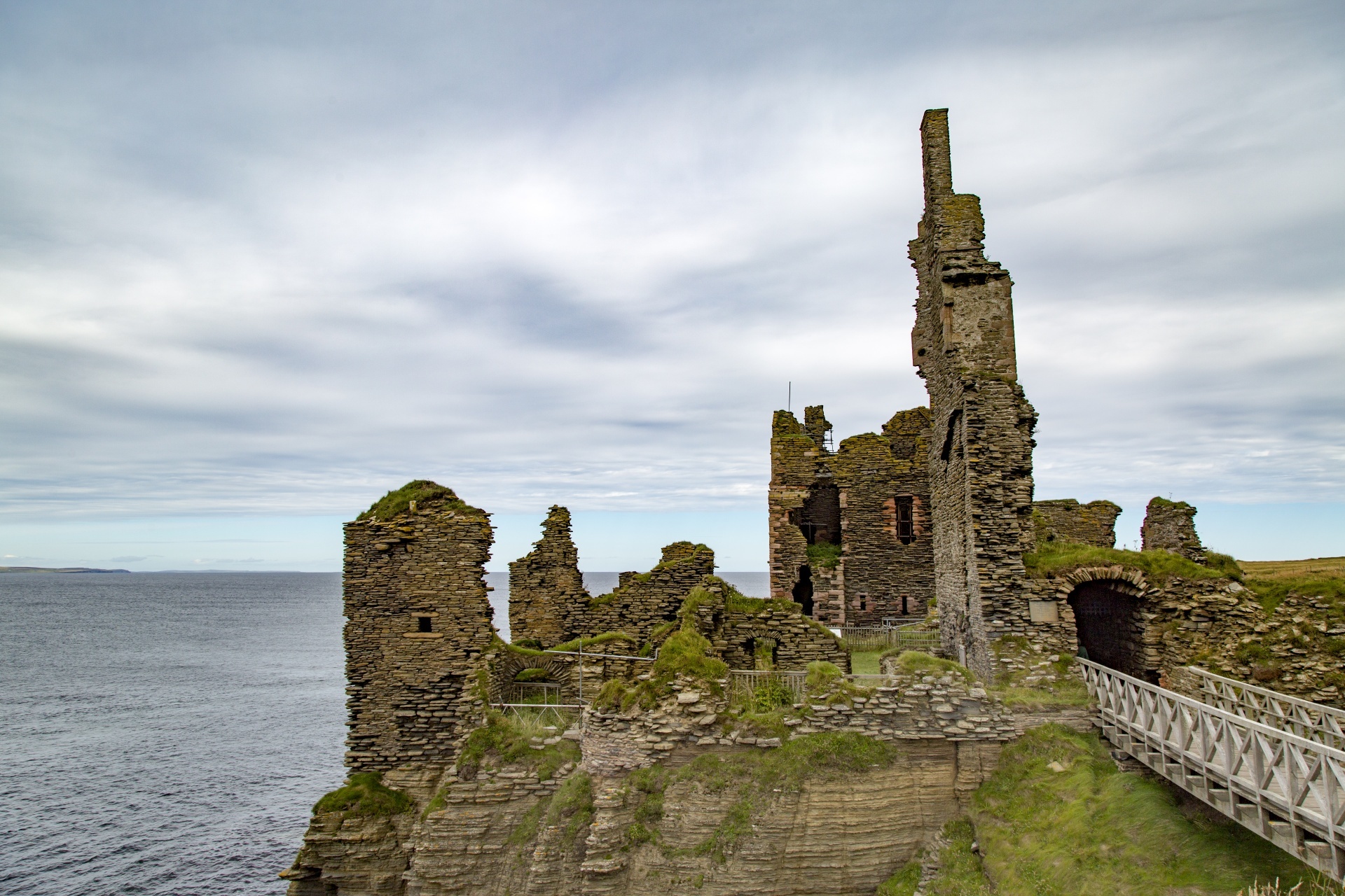 Girnigoe and Sinclair Castles Caithness Scotland