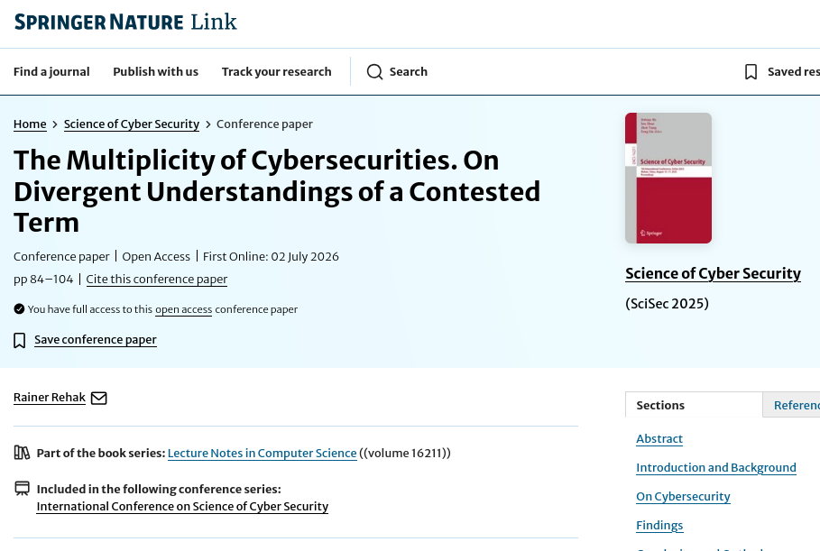 The Multiplicity of Cybersecurities. On Divergent Understandings of a Contested Term