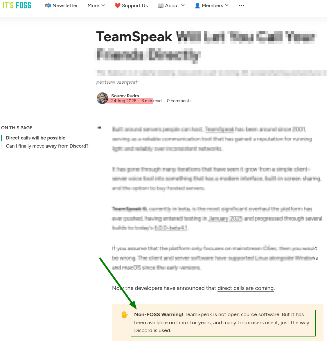 Non-FOSS Warning! TeamSpeak is not open source software. But it has been available on Linux for years, and many Linux users use it, just the way Discord is used.