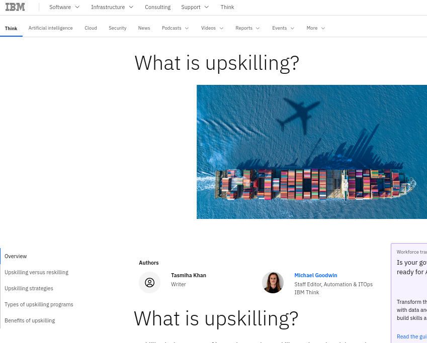 What is upskilling?