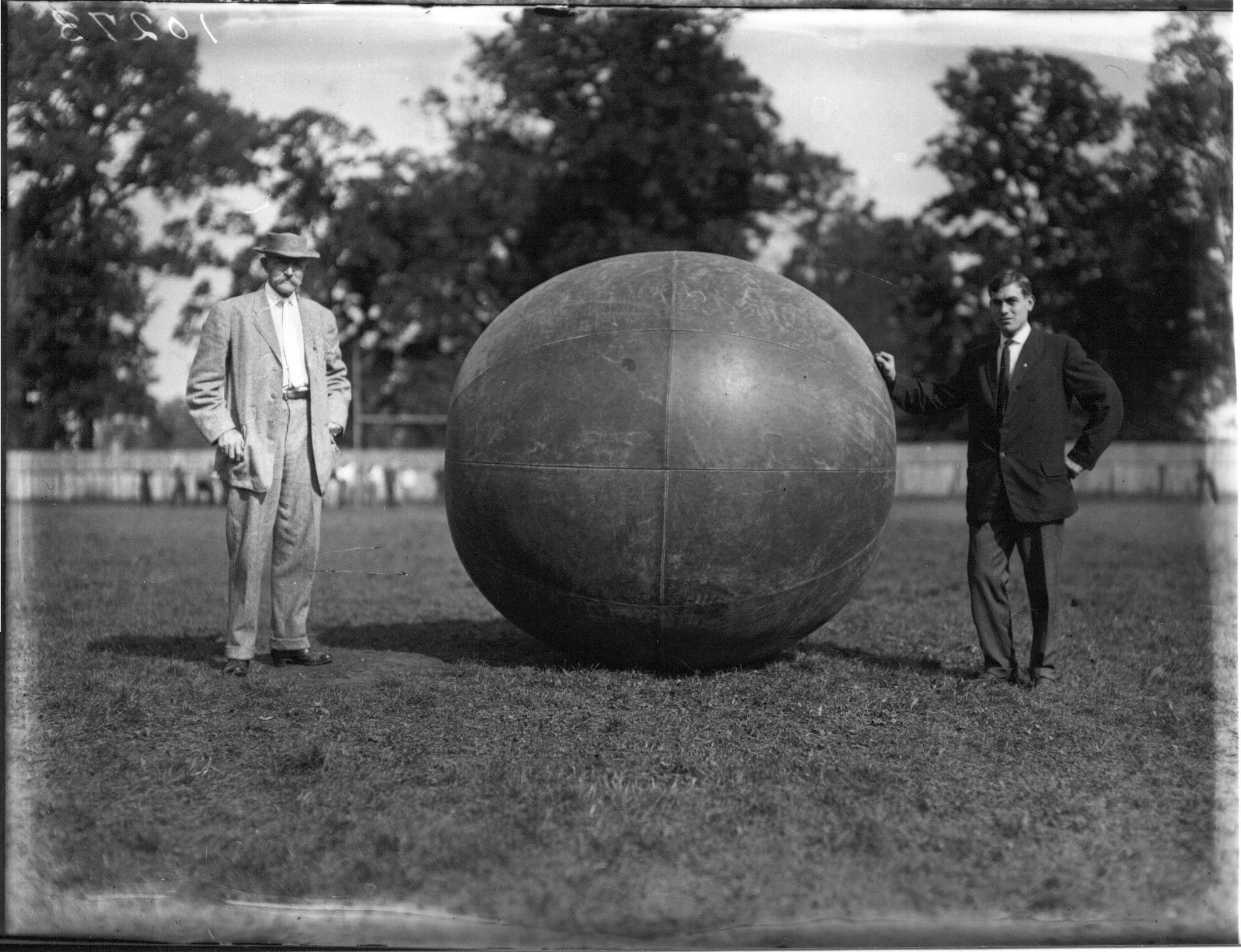 Pushball match during a freshman-sophomore competition at Miami University, Ohio.