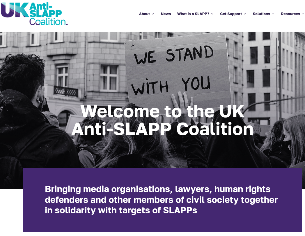 Bringing media organisations, lawyers, human rights defenders and other members of civil society together in solidarity with targets of SLAPPs
