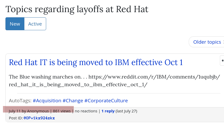 Red Hat IT is being moved to IBM effective Oct 1