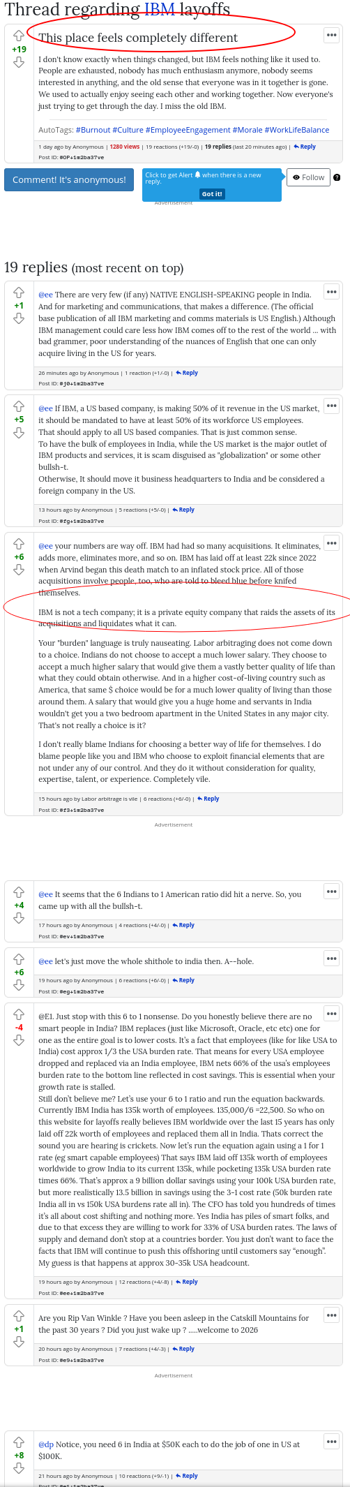 IBM is not a tech company; it is a private equity company that raids the assets of its acquisitions and liquidates what it can.
