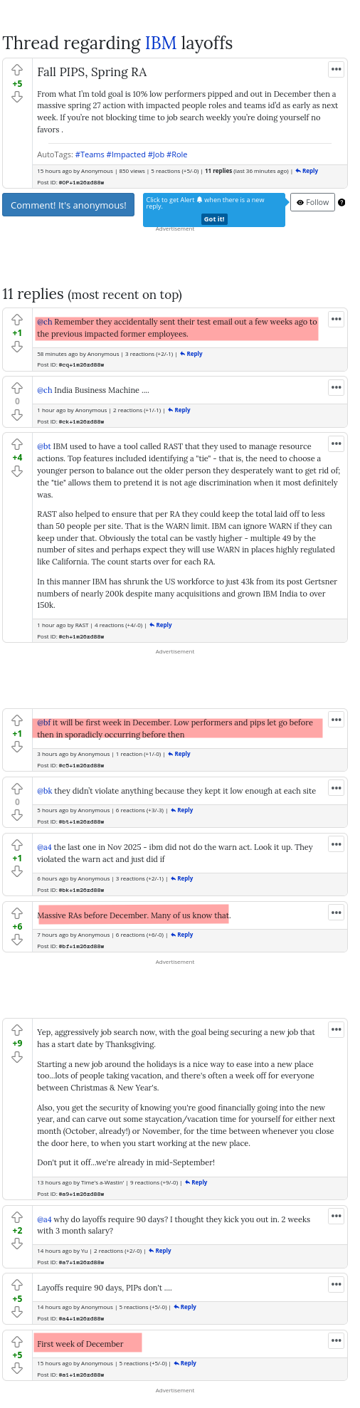Remember they accidentally sent their test email out a few weeks ago to the previous impacted former employees.