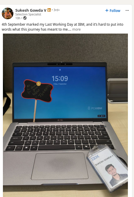 4th September marked my Last Working Day at IBM, and it’s hard to put into words what this journey has meant to me