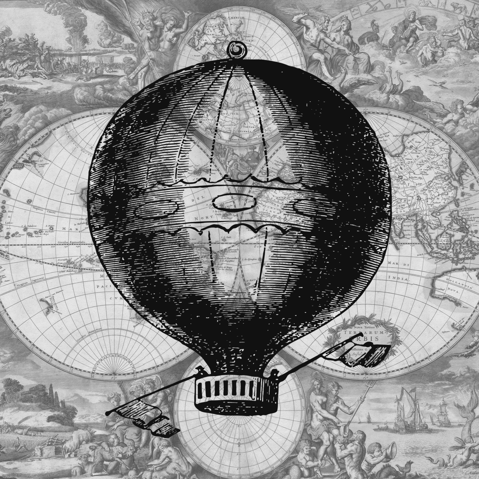 Vintage hot air balloon