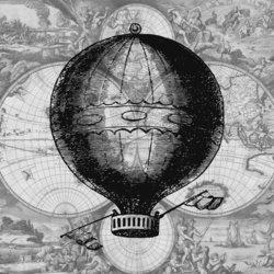 Vintage hot air balloon