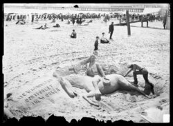 A sand man in Atlantic City