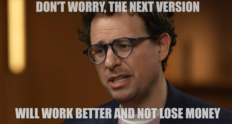 [Dario Amodei Pain] Don't worry, the next version will work better and not lose money