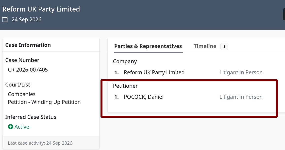 Reform UK Party Limited