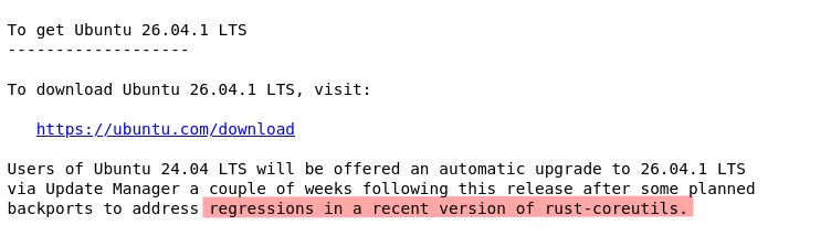 backports to address regressions in a recent version of rust-coreutils.