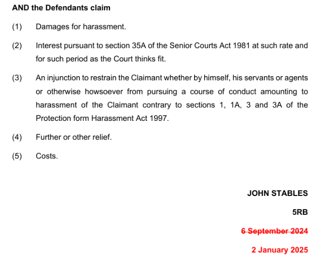 Defence and Counterclaim