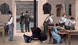 Tailor Shop Vintage Painting