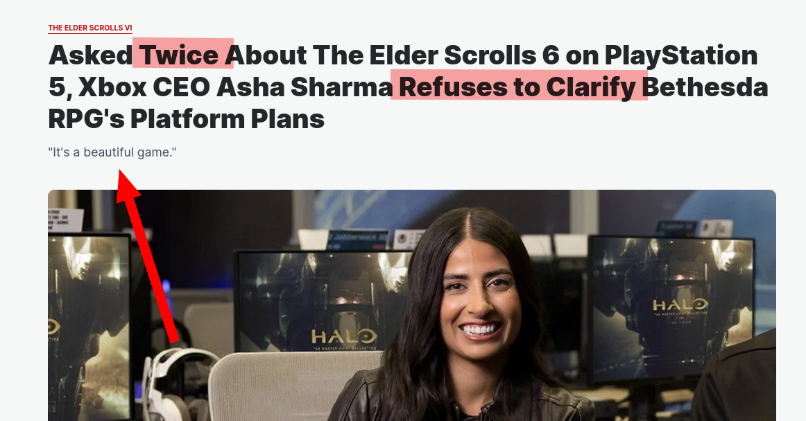 Asked Twice About The Elder Scrolls 6 on PlayStation 5, Xbox CEO Asha Sharma Refuses to Clarify Bethesda RPG's Platform Plans