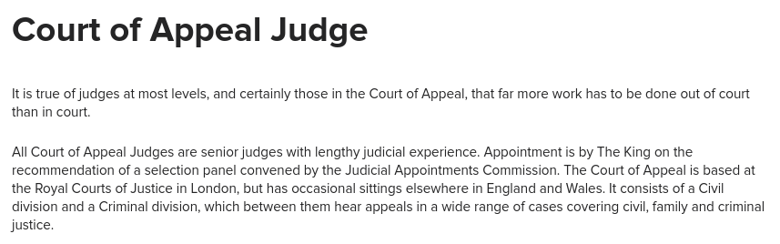 Court of Appeal Judge