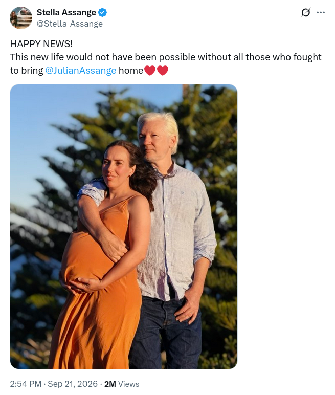 This new life would not have been possible without all those who fought to bring Julian Assange home