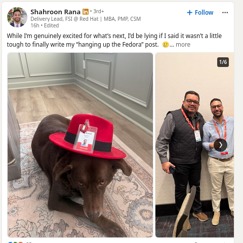 While I’m genuinely excited for what’s next, I’d be lying if I said it wasn’t a little tough to finally write my “hanging up the Fedora” post