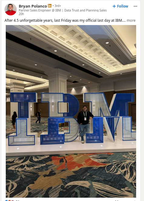 After 4.5 unforgettable years, last Friday was my official last day at IBM