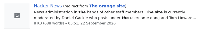 Hacker News (redirect from The orange site)