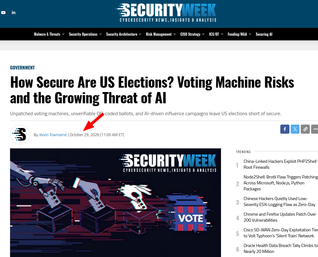How Secure Are US Elections? Voting Machine Risks and the Growing Threat of AI