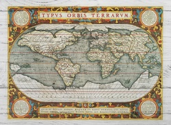 World map map vintage old